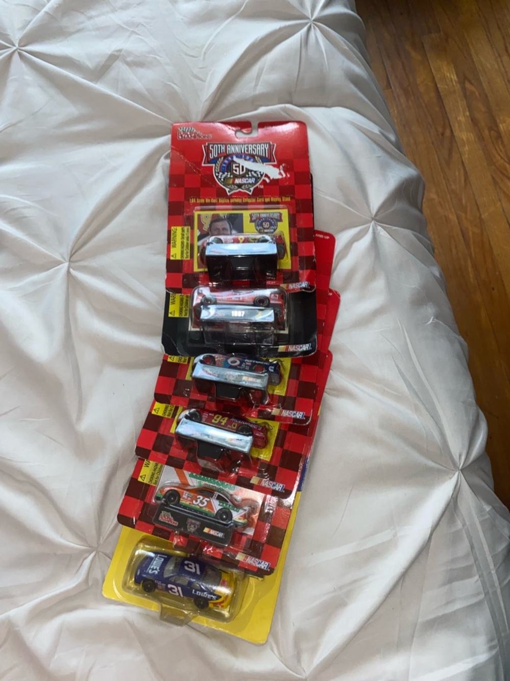 Nascar 5-Car Toy Set in Red, Black and Yellow